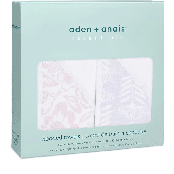 Aden + Anais™ Essential S Badhanddoek Met Kap 2-pack Jonkvrouw 2 Aden + Anais™ Essential S Badhanddoek Met Kap 2-pack Jonkvrouw - Afbeelding 2