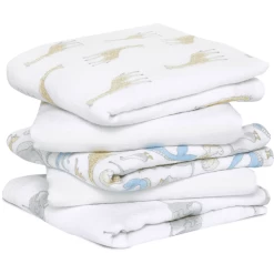 Aden + Anais™ Essential S Boerendoekjes Natural History 5-pack -Babyverzorging Deals aden anais essential s boerendoekjes natural history 5 pack a315504 2