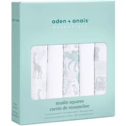 Aden + Anais™ Essential S Boerendoekjes Natural History 5-pack -Babyverzorging Deals aden anais essential s boerendoekjes natural history 5 pack a315504 3