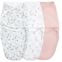 Aden + Anais™ Essential S Easy Swaddle™ Wrap-around Pucksack 3-pack Set Sprookje Flower