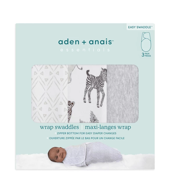 Aden + Anais™ Essential S Easy Swaddle™ Wrap-around Pucksack 3-pack Toilet 5 Aden + Anais™ Essential S Easy Swaddle™ Wrap-around Pucksack 3-pack Toilet - Afbeelding 5