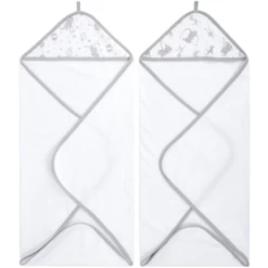Aden + Anais™ Essential S Hooded Towel Dumbo New Heights 2-pack