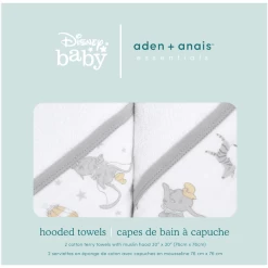 Aden + Anais™ Essential S Hooded Towel Dumbo New Heights 2-pack -Babyverzorging Deals aden anais essential s hooded towel dumbo new heights 2 pack a378456 3