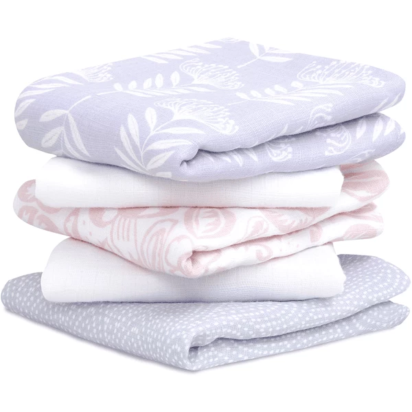 Aden + Anais™ Essential S Katoenen Mousseline Boerendoeken 5-pack Damsel 60 X 60 Cm 3 Aden + Anais™ Essential S Katoenen Mousseline Boerendoeken 5-pack Damsel 60 X 60 Cm - Afbeelding 3