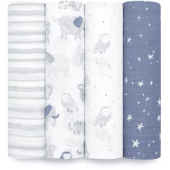 Aden + Anais™ Essential S Katoenen Mousseline Draagdoek 4-pack Time To Dream