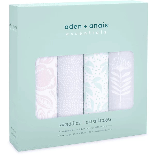 Aden + Anais™ Essential S Katoenen Mousseline Draagdoek 4 Pak Damsel 3 Aden + Anais™ Essential S Katoenen Mousseline Draagdoek 4 Pak Damsel - Afbeelding 3