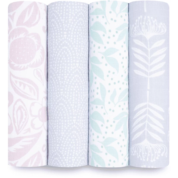 Aden + Anais™ Essential S Katoenen Mousseline Draagdoek 4 Pak Damsel 1 Aden + Anais™ Essential S Katoenen Mousseline Draagdoek 4 Pak Damsel