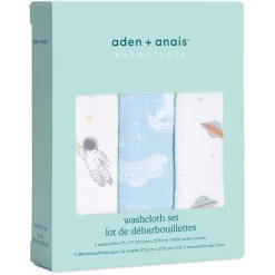Aden + Anais™ Essential S Katoenen Mousseline Flanel Space Explore Rs Set Van -Babyverzorging Deals aden anais essential s katoenen mousseline flanel space explore rs set van a316406 3