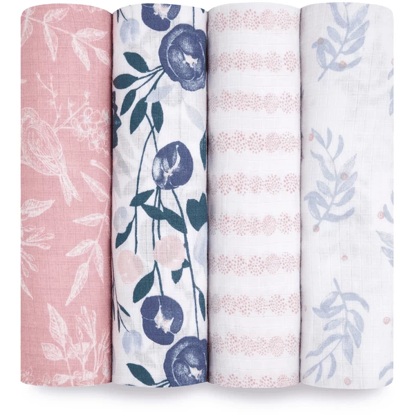 Aden + Anais™ Essential S Pucktuch Flower S Bloom 4-pack 1 Aden + Anais™ Essential S Pucktuch Flower S Bloom 4-pack