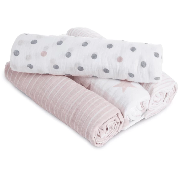 Aden® Hydrofiele Doek Doll Roze 4stuks 3 Aden® Hydrofiele Doek Doll Roze 4stuks - Afbeelding 3