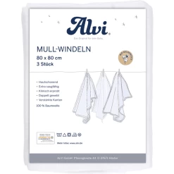 Alvi ® Gaasluiers 3-pack Wit 80 X 80 Cm -Babyverzorging Deals alvi gaasluiers 3 pack wit 80 x 80 cm a334654 4