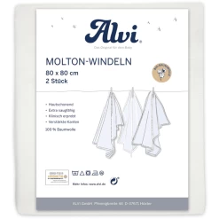 Alvi ® Molton Luiers 2-pack Wit 80 X 80 Cm -Babyverzorging Deals alvi molton luiers 2 pack wit 80 x 80 cm a334795 4