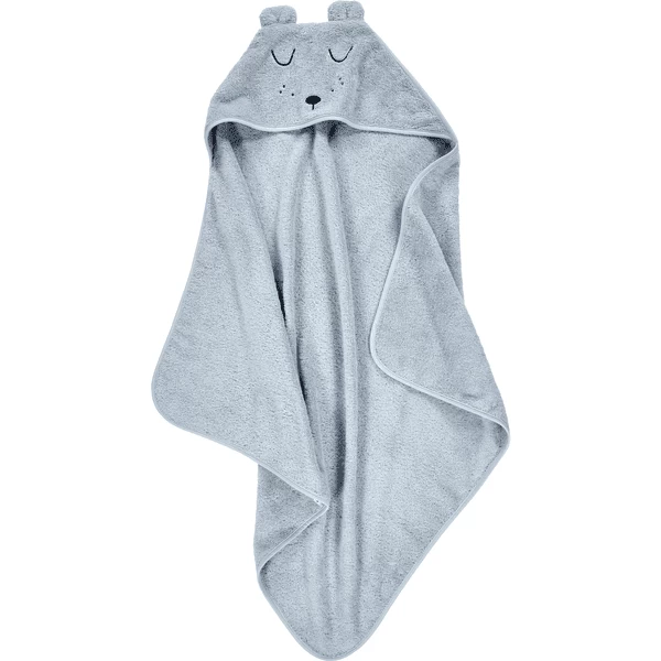 Alvi ® Terry Set Badhanddoek Met Capuchon En Washandje Lichtblauw 4 Alvi ® Terry Set Badhanddoek Met Capuchon En Washandje Lichtblauw - Afbeelding 4