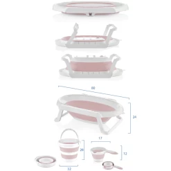 BabyJem Badset Opvouwbaar 3-delig, Roze -Babyverzorging Deals babyjem badset opvouwbaar 3 delig roze a375735 4