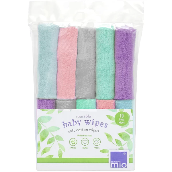 Bambino Mio Wet Wipes Herbruikbaar, Pak Van 10, Cloud 1 Bambino Mio Wet Wipes Herbruikbaar, Pak Van 10, Cloud