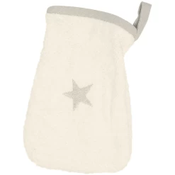 Be Be 's Collection Wash Glove Star Grijs