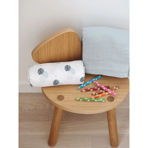 BEABA ® Set Van 2 Burp Doeken Mirage Grijs /Jungle 120 X 120 Cm 3 BEABA ® Set Van 2 Burp Doeken Mirage Grijs /Jungle 120 X 120 Cm - Afbeelding 3