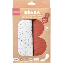 BEABA ® Set Van 2 Burp Doeken Mirage Hot Sauce / Terrazzo 120 X 120 Cm -Babyverzorging Deals beaba set van 2 burp doeken mirage hot sauce terrazzo 120 x 120 cm a365388 4