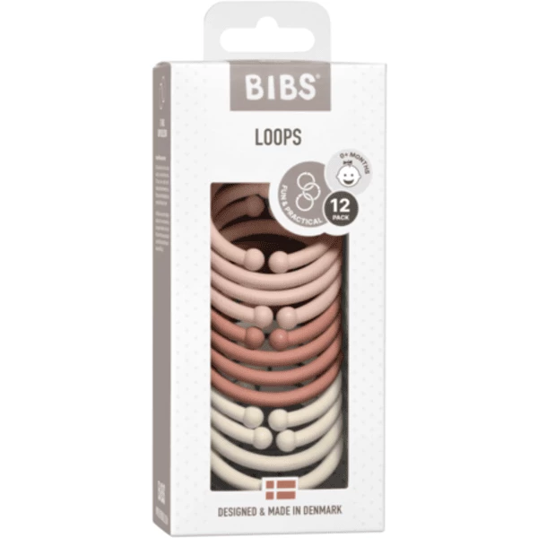 BIBS® Loops Blush /Woodchuck/Ivory 12 Stuks 4 BIBS® Loops Blush /Woodchuck/Ivory 12 Stuks - Afbeelding 4