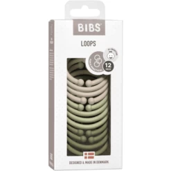 BIBS® Loops Vanille/Sage/ Olive 12 Stuks -Babyverzorging Deals bibs loops vanille sage olive 12 stuks a345880 3