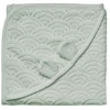 Cam Cam Copenhagen Badcape Met Capuchon En Oren Baby Groen
