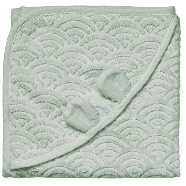 Cam Cam Copenhagen Badcape Met Capuchon En Oren Baby Groen 1 Cam Cam Copenhagen Badcape Met Capuchon En Oren Baby Groen