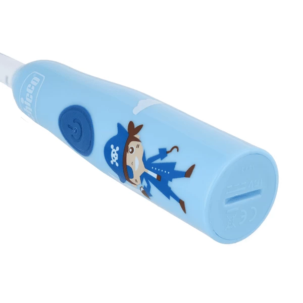 Chicco Elektrische Tandenborstel Met Vervangbare Batterij En Reserveborstel Voor Kinderen, Blauw 3 Chicco Elektrische Tandenborstel Met Vervangbare Batterij En Reserveborstel Voor Kinderen, Blauw - Afbeelding 3