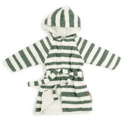 Done By Deer â„¢ Badjas Mousseline Stripes Groen