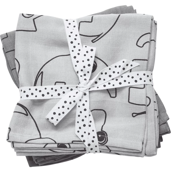 Done By Deer ™ Spit Towel 2-pack Contour Grijs 1 Done By Deer ™ Spit Towel 2-pack Contour Grijs