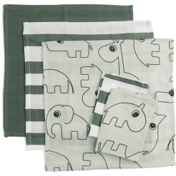 Done By Deer ™ Washandje 5-pack Hert Friends Groen -Babyverzorging Deals done by deer washandje 5 pack hert friends groen a341908 4