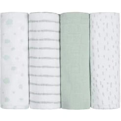 Emma & Noach Gaasluiers Set Van 4 Punten Mint 70 X 70 Cm -Babyverzorging Deals emma amp noach gaasluiers set van 4 punten mint 70 x 70 cm a297442 3