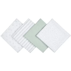Emma & Noach Gaasluiers Set Van 4 Punten Mint 70 X 70 Cm -Babyverzorging Deals emma amp noach gaasluiers set van 4 punten mint 70 x 70 cm a297442 4