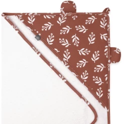 Emma & Noah Hooded Towel Floral Mocca -Babyverzorging Deals emma amp noah hooded towel floral mocca a347615 3