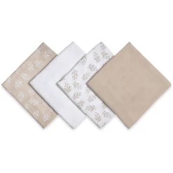 Emma & Noah Set Van 4 Mousseline Luiers 70 Cm X 70 Cm Floral Sand -Babyverzorging Deals emma amp noah set van 4 mousseline luiers 70 cm x 70 cm floral sand a347603 2