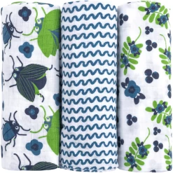 Emma & Noah Hydrofiele Doeken 3 Stuks Bloemen Blauw 80 X 80 Cm -Babyverzorging Deals emma noah hydrofiele doeken 3 stuks bloemen blauw 80 x 80 cm a275510 3