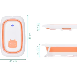 Fillikid Opvouwbaar Bad Hippo, Orange -Babyverzorging Deals fillikid opvouwbaar bad hippo orange a371894 3