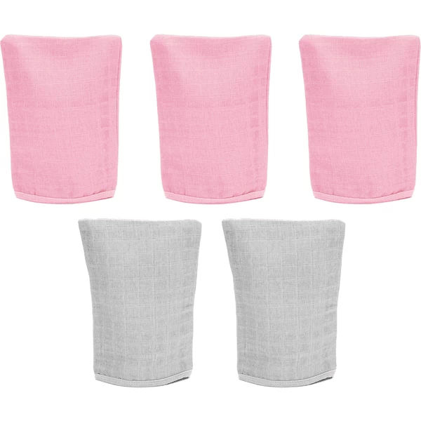 Fillikid Set Van 5 Washandjes Roze 3 Fillikid Set Van 5 Washandjes Roze - Afbeelding 3