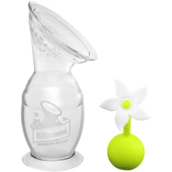 Haakaa® Borstkolf, Met Zuigvoet 150ml Incl. Bloemensluitset Wit