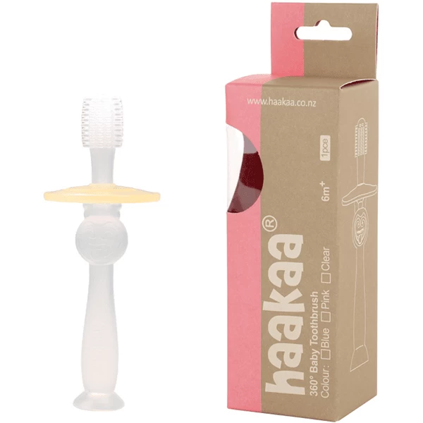 Haakaa® Tandenborstel, 360° Transparant 3 Haakaa® Tandenborstel, 360° Transparant - Afbeelding 3