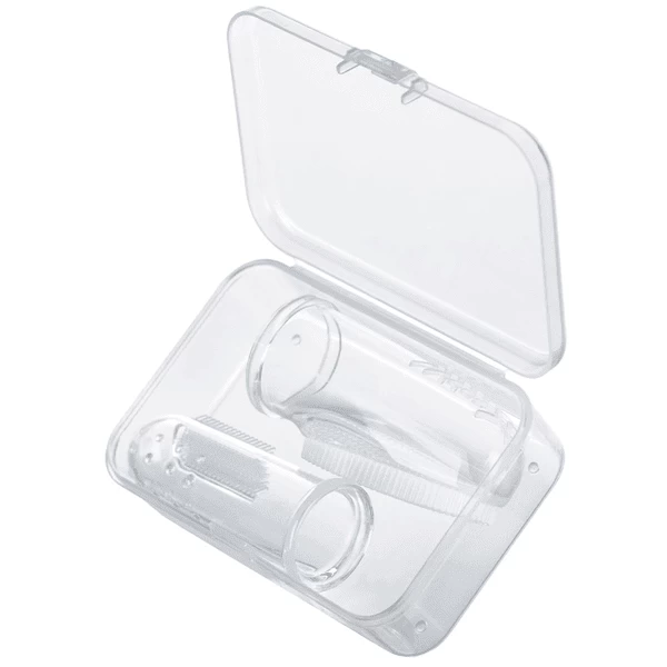 Haakaa® Vingertandenborstel Baby, Transparant 4 Haakaa® Vingertandenborstel Baby, Transparant - Afbeelding 4
