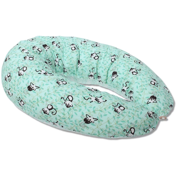 HOBEA-Germany Voedingskussen Aapjes Mint Wit 5 HOBEA-Germany Voedingskussen Aapjes Mint Wit - Afbeelding 5