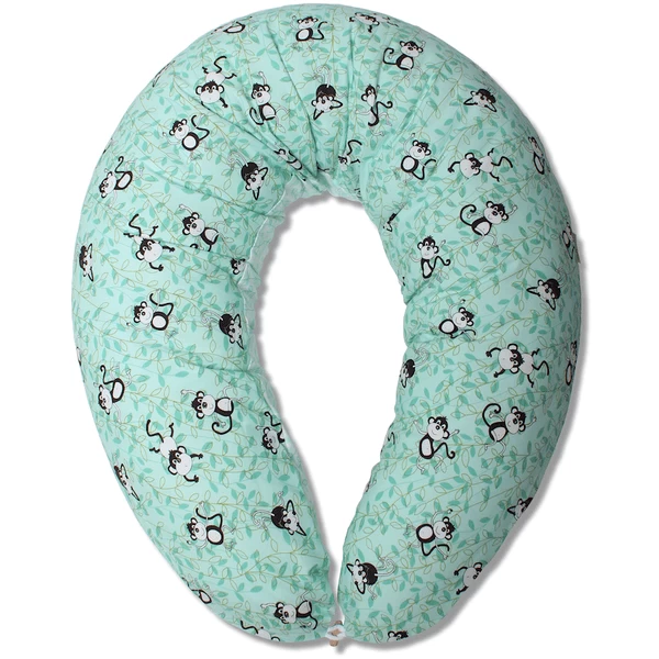 HOBEA-Germany Voedingskussen Aapjes Mint Wit 1 HOBEA-Germany Voedingskussen Aapjes Mint Wit