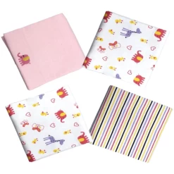 HÜTTE & CO Molleton Doekjes 4-pack Roze -Babyverzorging Deals huette amp co molleton doekjes 4 pack roze a312688 3