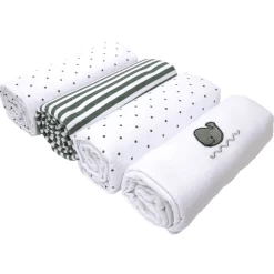 HÜTTE & CO Molleton Wipes 4-pack Grijze Walvis