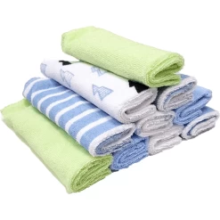 HÜTTE & CO Washandjes 10 Pakjes Blauw