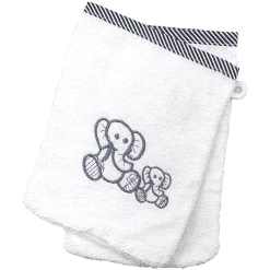 HÜTTE & CO Washandschoen 2 Pakken Elephant Wit