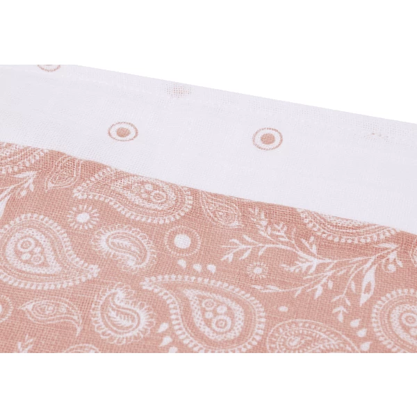 Jollein 2 Pack Burp Cloth Hydrophill 70x70cm Paisley Halo Rosewood 4 Jollein 2 Pack Burp Cloth Hydrophill 70x70cm Paisley Halo Rosewood - Afbeelding 4