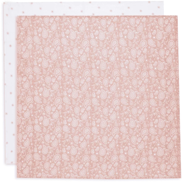 Jollein 2 Pack Burp Cloth Hydrophill 70x70cm Paisley Halo Rosewood 1 Jollein 2 Pack Burp Cloth Hydrophill 70x70cm Paisley Halo Rosewood