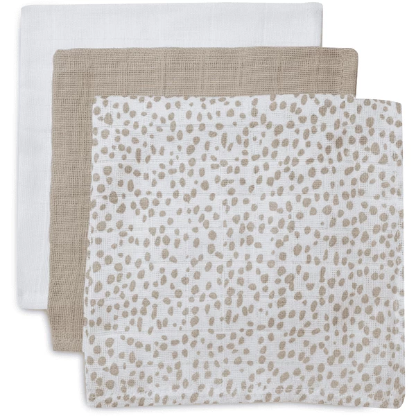 Jollein Burp Cloth Muslin 3-Pack Gestippeld 1 Jollein Burp Cloth Muslin 3-Pack Gestippeld