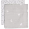 Jollein Burp Doekje Mousseline 2-pack Rabbit Nougat